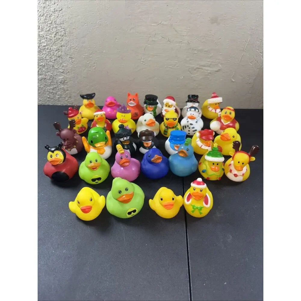 32 Rubber Ducks Assorted Costumes Themes Holidays Jeep Bath Floaters 2+